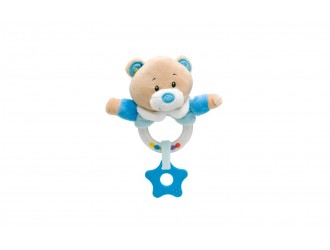 Jucarie de plus cu zornaitoare Baby Friends Ursulet Albastru