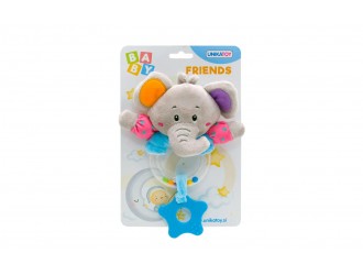 Jucarie de plus cu zornaitoare Baby Friends Elefantel