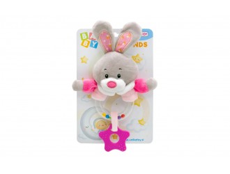 Jucarie de plus cu zornaitoare Baby Friends Iepuras