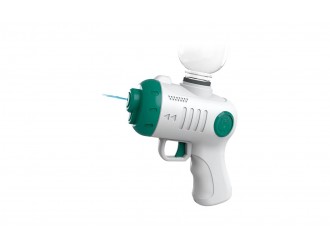 Pistol electric cu apa pentru copii, reincarcabil USB, rezervor 200 ml, jet 5-8 m, 16 cm, Alb/Verde