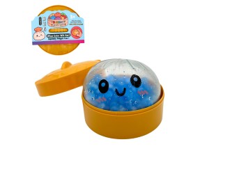 Jucarie Antistres Squishy Bun - Orbeez Crystal Edition! Albastru, 8 cm, 120 gr