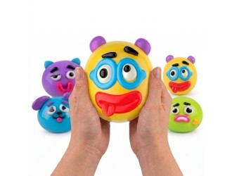 Jucarie antistres Smash Face squishy tip Smushers - Fata Caraghioasa, Galben, 10 cm