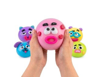 Jucarie antistres Smash Face squishy tip Smushers - Fata Indragostita, Roz, 10 cm