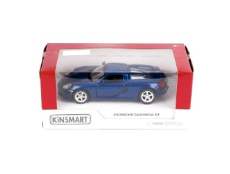 Macheta auto metalica Kinsmart Porsche Carrera GT KT5081W, scara 1:36, cu usi care se deschid, Albastru