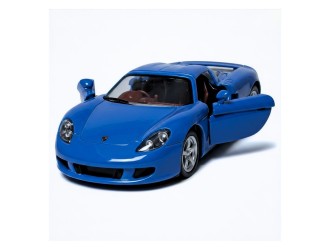 Macheta auto metalica Kinsmart Porsche Carrera GT KT5081W, scara 1:36, cu usi care se deschid, Albastru