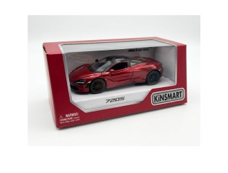 Macheta auto metalica McLaren 720S Kinsmart KT5403W, scara 1:36, cu usi tip fluture care se deschid, Rosu