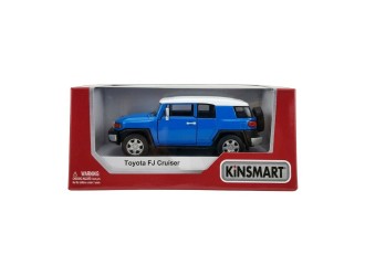 Macheta auto metalica Toyota FJ Cruiser Kinsmart KT5343W, scara 1:36, cu usi care se deschid, Albastru
