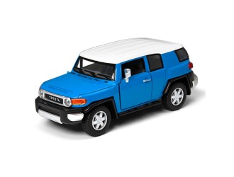Macheta auto metalica Toyota FJ Cruiser Kinsmart KT5343W, scara 1:36, cu usi care se deschid, Albastru