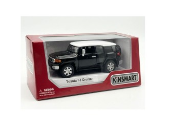 Macheta auto metalica Toyota FJ Cruiser Kinsmart KT5343W, scara 1:36, cu usi care se deschid, Negru