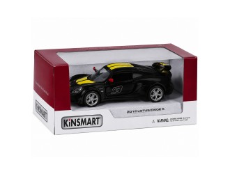 Macheta auto metalica Lotus Exige S Kinsmart KT5361WF, scara 1:32, cu usi care se deschid, Negru