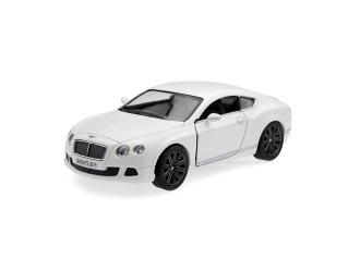 Macheta auto metalica Bentley Continental GT Speed Kinsmart KT5369W 1:38, cu usi care se deschid, Alb