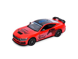 Macheta auto metalica Ford Mustang Dark Horse Kinsmart KT5455WF, scara 1:38, cu usi care se deschid, Rosu