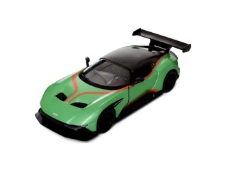 Macheta auto metalica Aston Martin Vulcan Kinsmart KT5407WF, scara 1:38, cu usi care se deschid, Verde