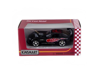 Macheta auto metalica Dodge Viper GTSR Kinsmart KT5039, scara 1:36, cu usi care se deschid, Negru