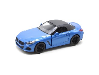 Macheta auto metalica BMW Z4 Kinsmart KT5419W, scara 1:34, cu usi care se deschid, Albastru