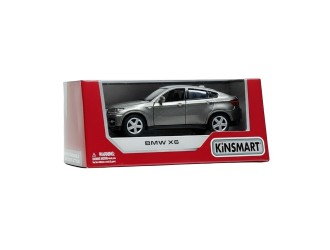 Macheta auto metalica BMW X6 Kinsmart KT5336W, scara 1:38, cu usi care se deschid, Gri