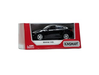 Macheta auto metalica BMW X6 Kinsmart KT5336W, scara 1:38, cu usi care se deschid, Negru