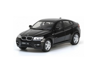 Macheta auto metalica BMW X6 Kinsmart KT5336W, scara 1:38, cu usi care se deschid, Negru