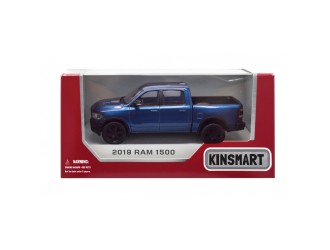 Macheta auto metalica 2019 RAM 1500 Kinsmart KT5413W, scara 1:46, cu usi care se deschid, Albastru