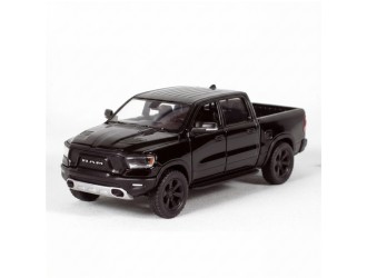 Macheta auto metalica 2019 RAM 1500 Kinsmart KT5413W, scara 1:46, cu usi care se deschid, Negru