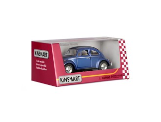 Macheta auto metalica 1967 Volkswagen Classical Beetle Kinsmart KT5057W, scara 1:32, cu usi care se deschid, Rosu