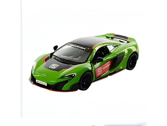 Macheta auto metalica McLaren 675LT (Livery Edition) Kinsmart KT5392WF, scara 1:36, cu usi care se deschid, Verde