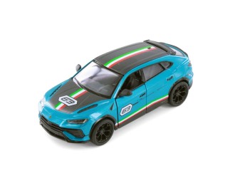 Macheta auto metalica Lamborghini Urus Performante Kinsmart KT5447W, scara 1:40, cu usi care se deschid, Turcoaz