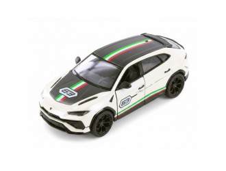 Macheta auto metalica Lamborghini Urus Performante Kinsmart KT5447W, scara 1:40, cu usi care se deschid, Alb