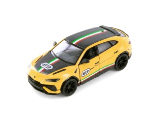Macheta auto metalica Lamborghini Urus Performante Kinsmart KT5447W, scara 1:40, cu usi care se deschid, Galben