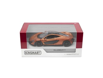 Macheta auto metalica McLaren P1 Kinsmart KT5393W, scara 1:36, cu usi care se deschid, Portocaliu