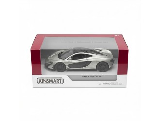 Macheta auto metalica McLaren P1 Kinsmart KT5393W, scara 1:36, cu usi care se deschid, Gri
