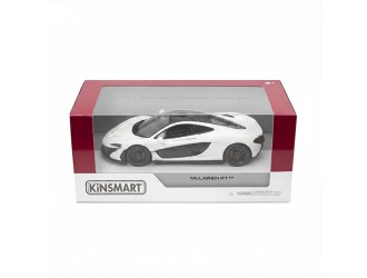 Macheta auto metalica McLaren P1 Kinsmart KT5393W, scara 1:36, cu usi care se deschid, Alb