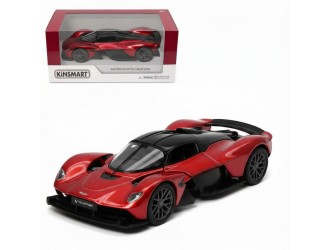 Macheta auto metalica Aston Martin Valkyrie Kinsmart KT5470W, scara 1:36, cu usi care se deschid, Rosu