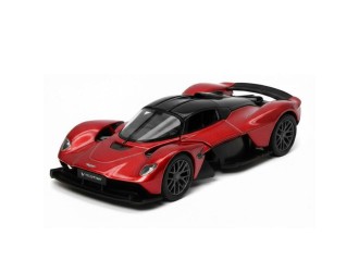 Macheta auto metalica Aston Martin Valkyrie Kinsmart KT5470W, scara 1:36, cu usi care se deschid, Rosu