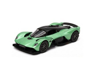 Macheta auto metalica Aston Martin Valkyrie Kinsmart KT5470W, scara 1:36, cu usi care se deschid, Verde