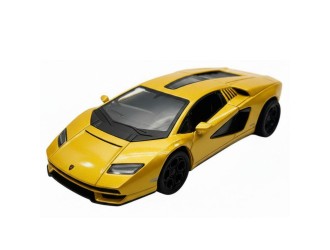 Macheta auto metalica Lamborghini Countach LPI 800-4 Kinsmart KT5437W, scara 1:38, cu usi care se deschid, Galben