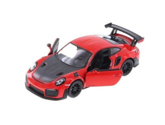 Macheta auto metalica Porsche 911 GT2 RS Kinsmart KT5408W, scara 1:36, cu usi care se deschid, Rosu