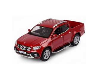 Macheta auto metalica Mercedes-Benz X-Class Kinsmart KT5410W, scara 1:42, cu usi care se deschid, Rosu