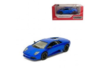 Macheta auto metalica Lamborghini Murcielago LP 640 Kinsmart KT5370W, scara 1:38, cu usi care se deschid, Albastru