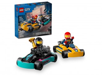 Set de constructie LEGO City 60400 Karturi si piloti de curse, jucarie de construit