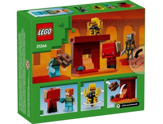 Set de constructie LEGO Minecraft 21266 Batalia cu lava din Nether, jucarie de construit