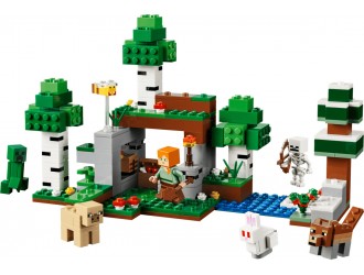 Set de constructie LEGO Minecraft 21593 Aventura primei nopti, jucarie de construit
