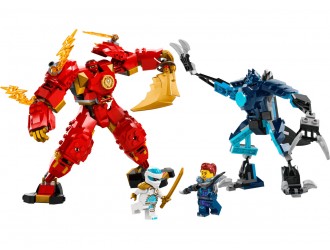 Set de constructie LEGO Ninjago 71808 Robotul elemental de foc al lui Kai, jucarie de construit