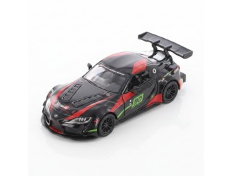 Macheta auto metalica Toyota GR Supra Racing Concept Kinsmart KT5421W, scara 1:36, cu usi care se deschid, Negru