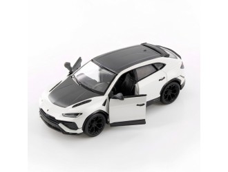 Macheta auto metalica Lamborghini Urus Performante Kinsmart KT5447W, scara 1:40, cu usi care se deschid, Alb