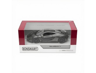 Macheta auto metalica McLaren P1 Kinsmart KT5393W, scara 1:36, cu usi care se deschid, Gri
