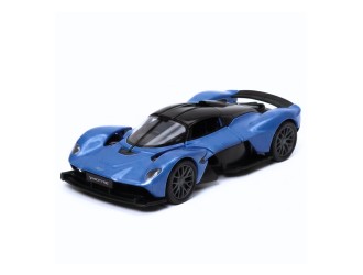 Macheta auto metalica Aston Martin Valkyrie Kinsmart KT5470W, scara 1:36, cu usi care se deschid, Albastru