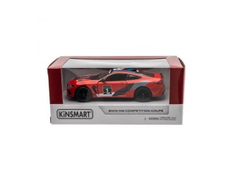 Macheta auto metalica BMW M8 Competition Coupe (Livery Edition) Kinsmart KT5425WF, scara 1:38, cu usi care se deschid, Rosu