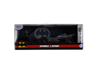 Macheta auto metalica Jada Toys Batmobile 1989 cu figurina Batman, scara 1:32