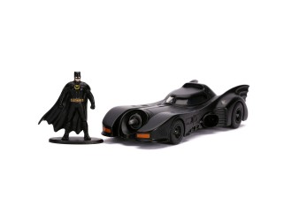 Macheta auto metalica Jada Toys Batmobile 1989 cu figurina Batman, scara 1:32